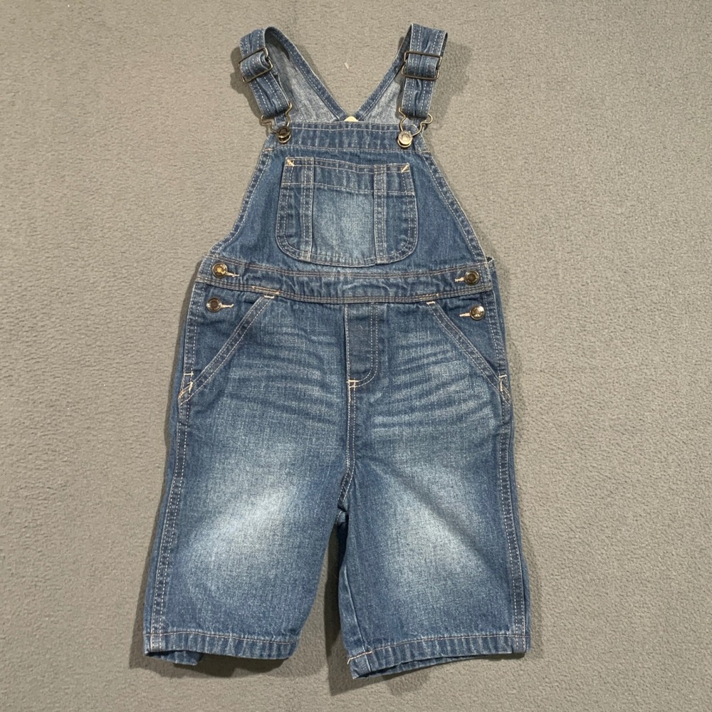 Genuine Kids from OshKosh Blue Denim Bib Overalls Toddler Size 4T 100% Cotton